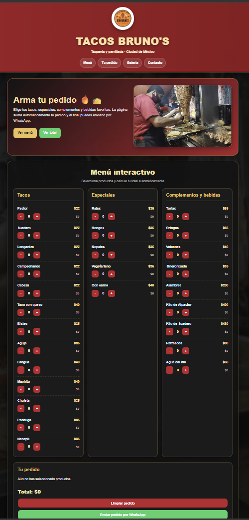 Menú interactivo para restaurantes y negocios de comida